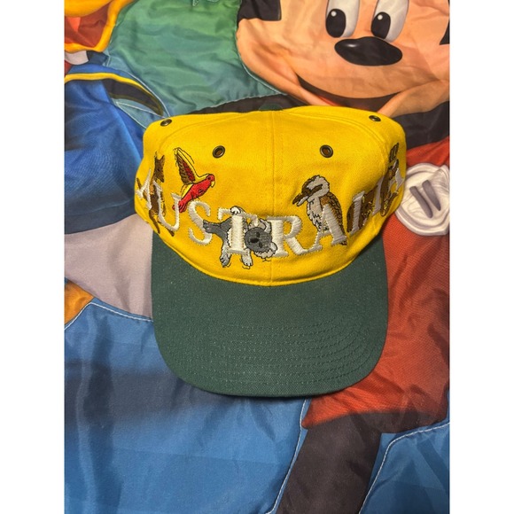Headmaster Other - Vintage Headmaster Australia Animal Embroidery Snapback Hat Yellow Green Mens